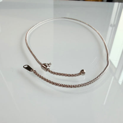 "Maisie" Platinum Adjustable Popcorn Chain Necklace