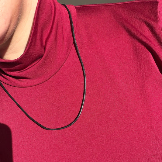 CANDY BLACK LICORICE Smooth Leather Necklace