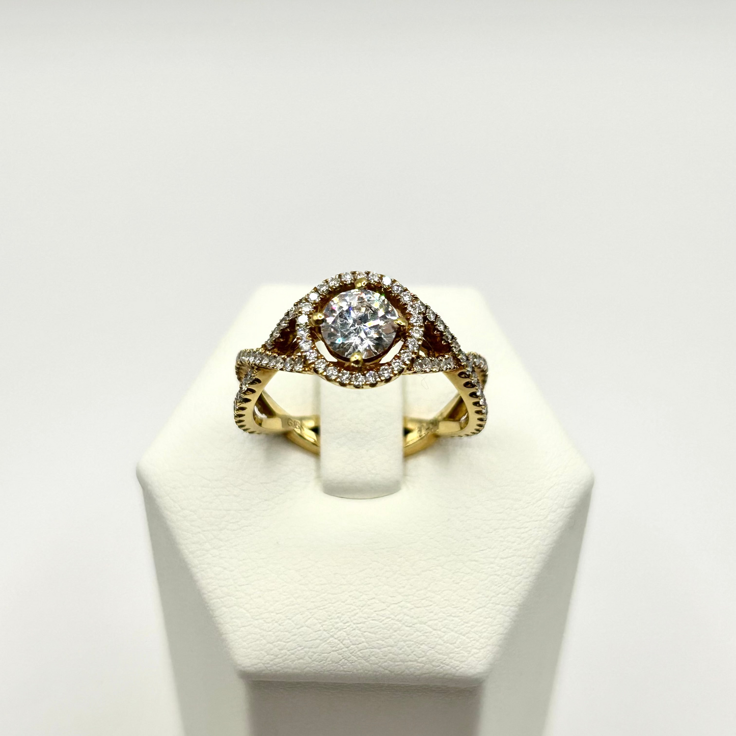 Roset 18K Gold Fancy Engagement Ring