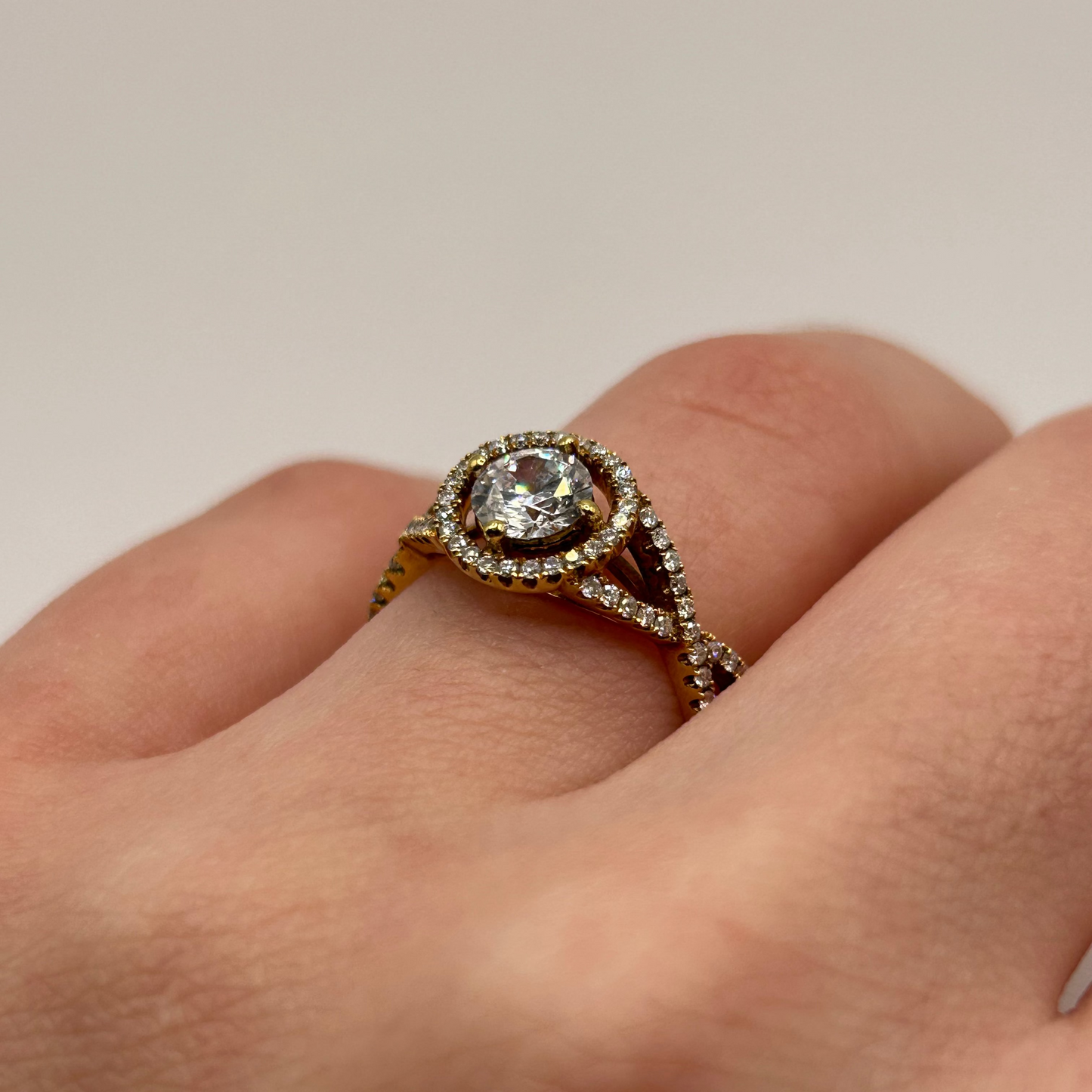 Roset 18K Gold Fancy Engagement Ring