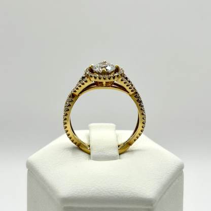 Roset 18K Gold Fancy Engagement Ring