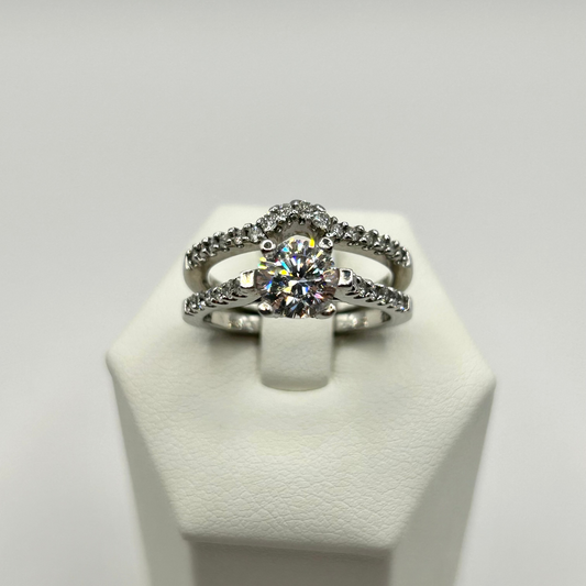 Roset 14K White Gold Wedding Set