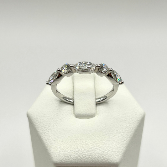 Lab Grown Diamond Women's Band - 14K White Gold