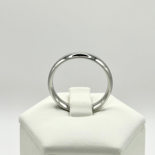 Roset 10K White Gold Wedding Band 4mm