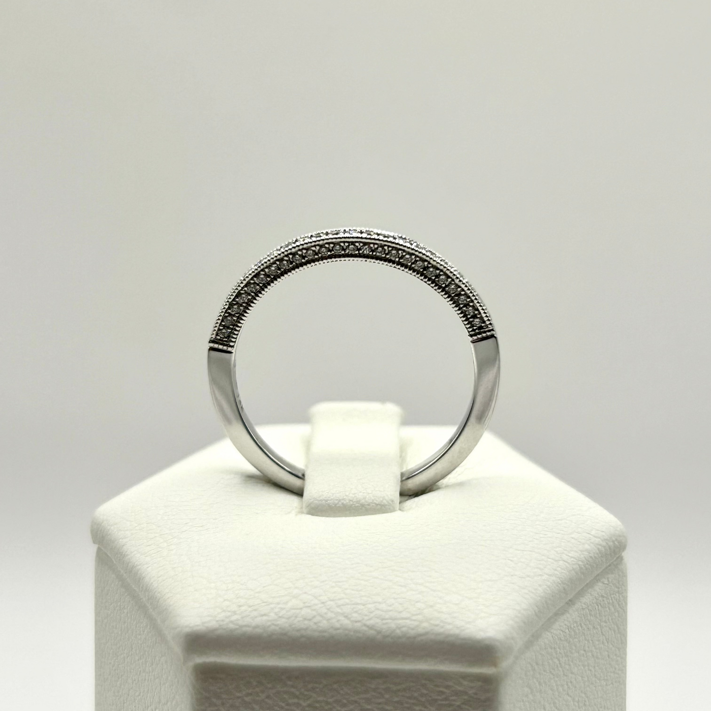 Venetti 14K White Gold Three Sides Diamond Band