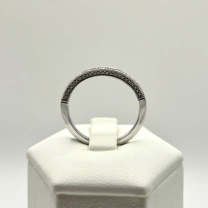 Venetti 14K White Gold Three Sides Diamond Band