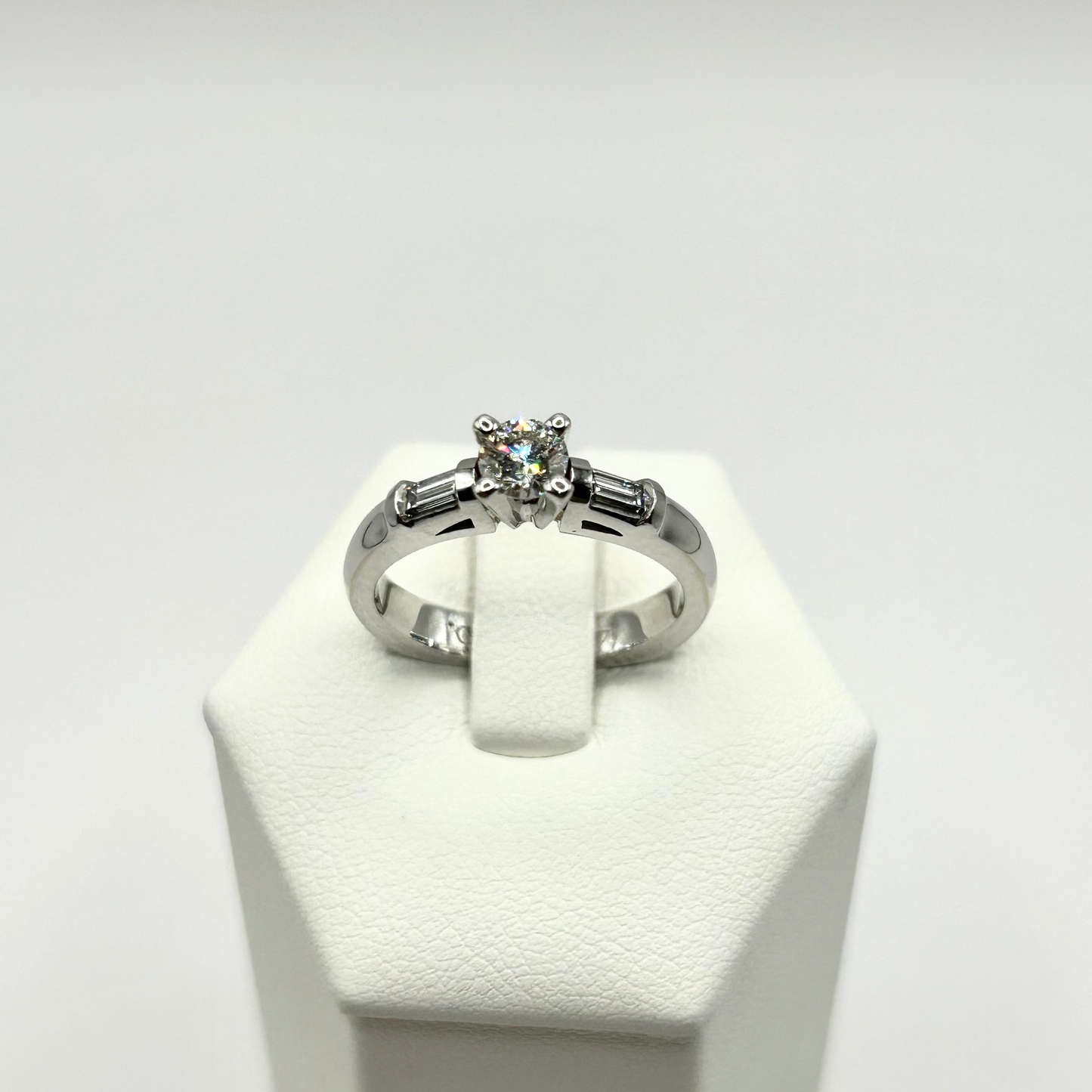 Roset 14K White Gold Engagement Ring 52B-BA