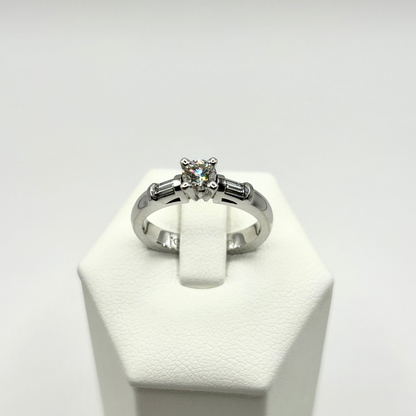 Roset 14K White Gold Engagement Ring 52B-BA