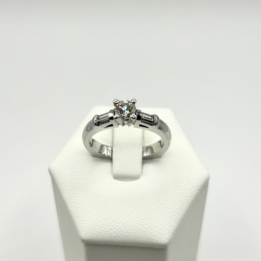 Roset 14K White Gold Engagement Ring 52B-BA