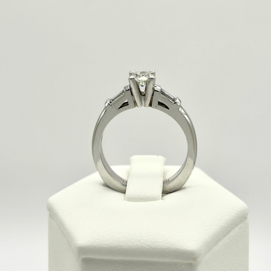 Roset 14K White Gold Engagement Ring 52B-BA