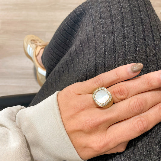 CLARTÉ - "Veronica" 14k Yellow Gold Cushion Ring Clarté