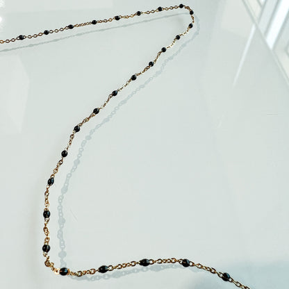 Enamel Bead 14K Yellow Gold Chain FUSE - Permanent Jewelry