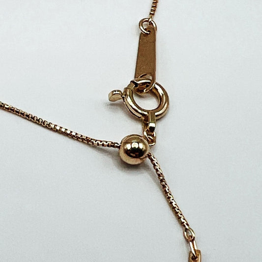 "Mable" 18k Yellow Gold Adjustable Box Chain Necklace