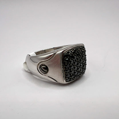 "Ember" Silver and Black Diamond Ring