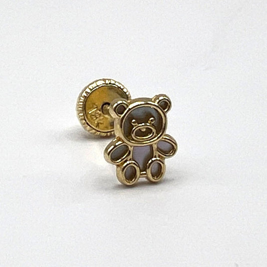 "Teddy" 18k Yellow Gold Studs