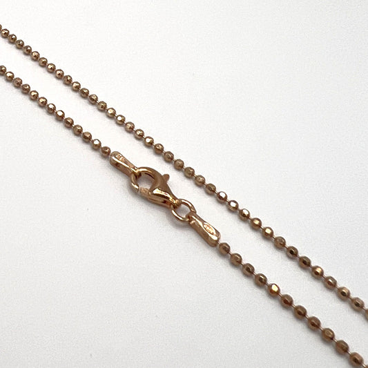 Plated Sterling Silver Ball Chain Necklace