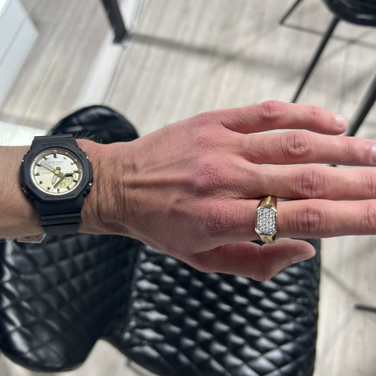 "Rhyan" Diamond Textured Ring