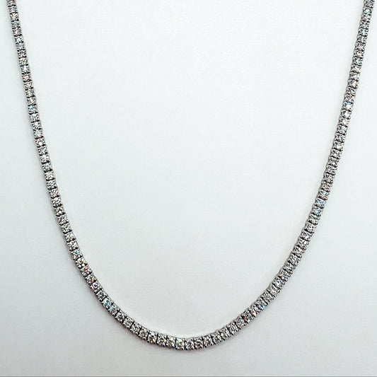 Riviera Diamond Necklace in 14K White Gold - 7.0ct Lab Grown