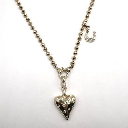 "Athena" 14K Yellow Gold Bead Chain Necklace – 20"