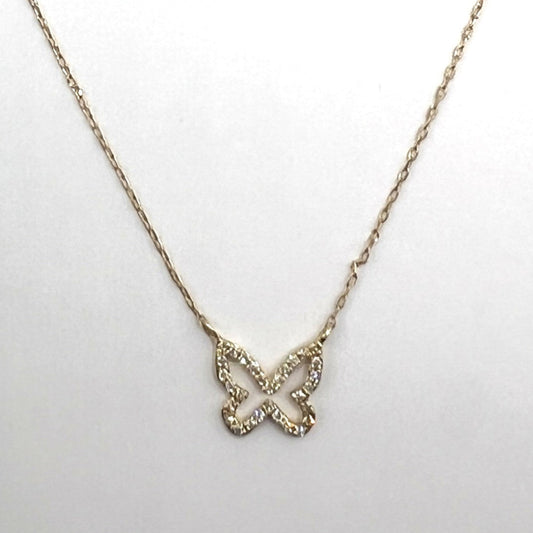 "Vanessa" 18k Gold and Diamond Butterfly Necklace