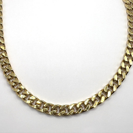 ITALGEM - Gold Plate S. Steel Polished 9.4mm Curb Chain