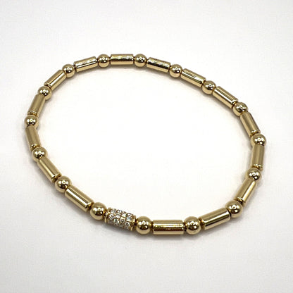 Stretch 18K Gold Diamond Bracelet