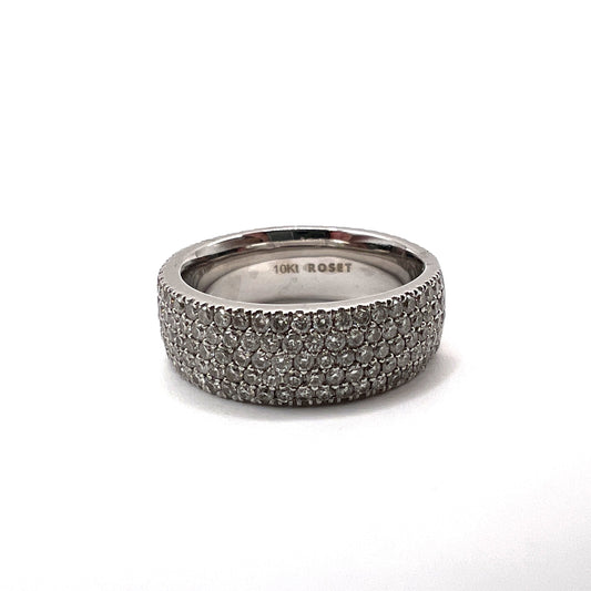 FUSE by Roset - "Steph" 10K White Gold Lab Grown Pavé Diamond Ring