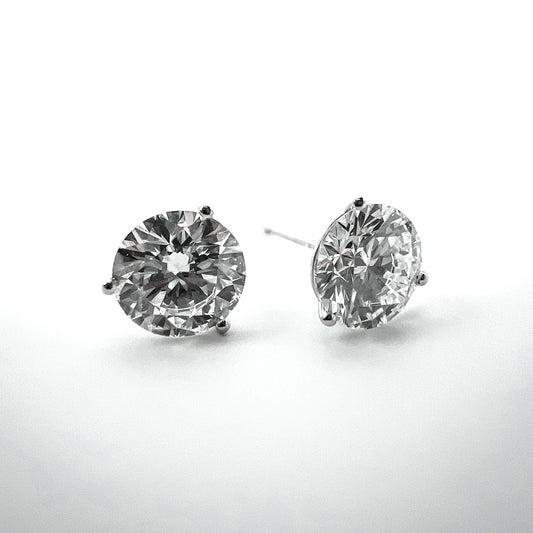Lab-Grown Diamond Martini Stud Earrings in 14K Gold