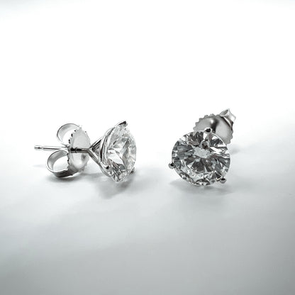 Lab Diamond Martini Stud Earrings in 14K Gold