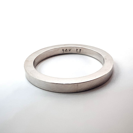 Roset 14K White Gold Wedding Band