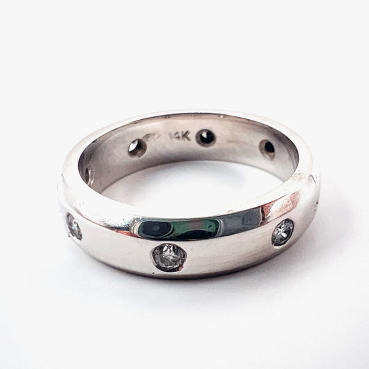 Roset - 14K White Gold Gypsy Diamond Ring