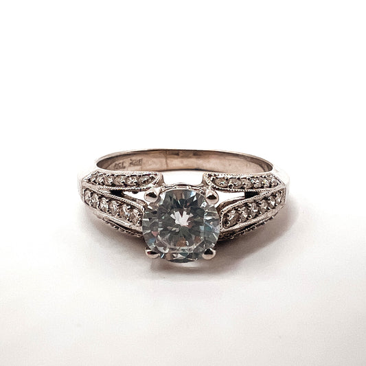 Roset 18K White Gold Engagement Ring 3216mt