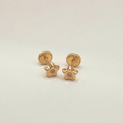 "Starlight" 18k Yellow Gold Studs