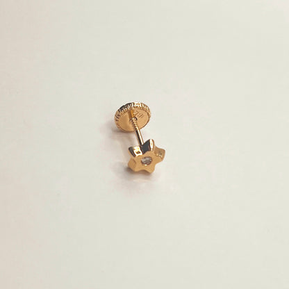 "Starlight" 18k Yellow Gold Studs