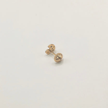 "Ducky" 18k Yellow Gold Studs