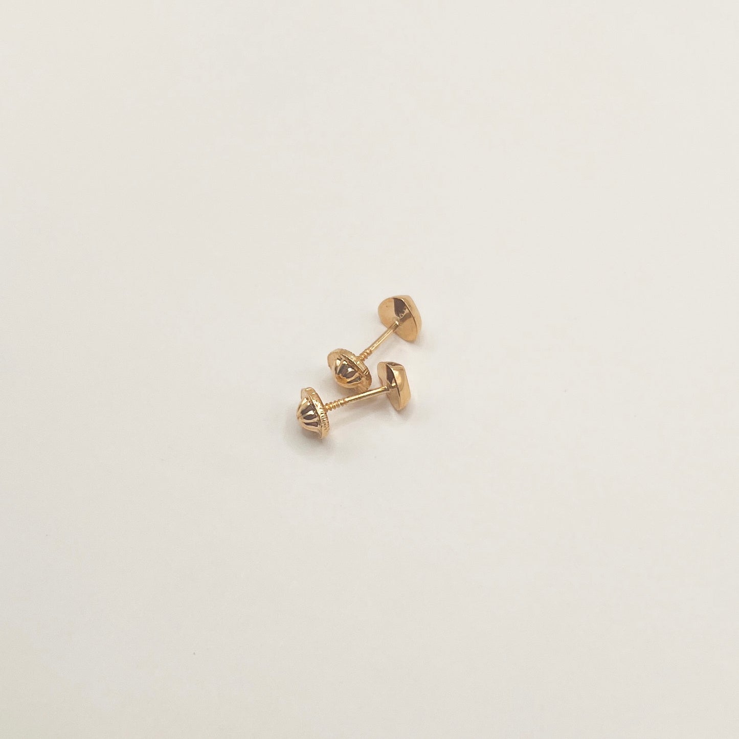 "Penny" Tiny Heart Shaped Studs with Diamonds