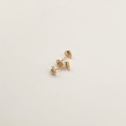 "Penny" Tiny Heart Shaped Studs with Diamonds