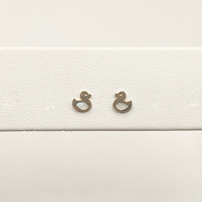"Ducky" 18k Yellow Gold Studs