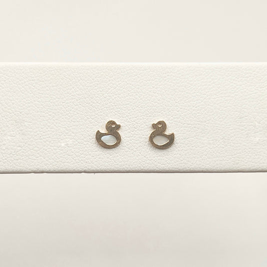 "Ducky" 18k Yellow Gold Studs