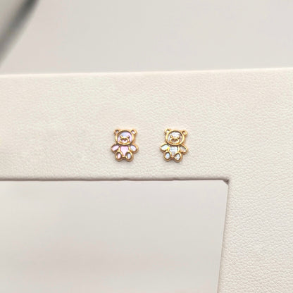 "Teddy" 18k Yellow Gold Studs