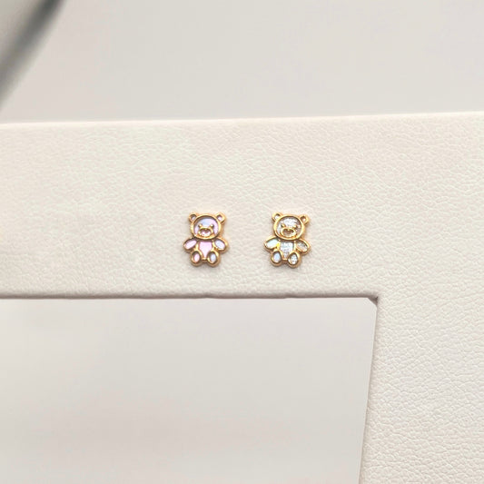 "Teddy" 18k Yellow Gold Studs
