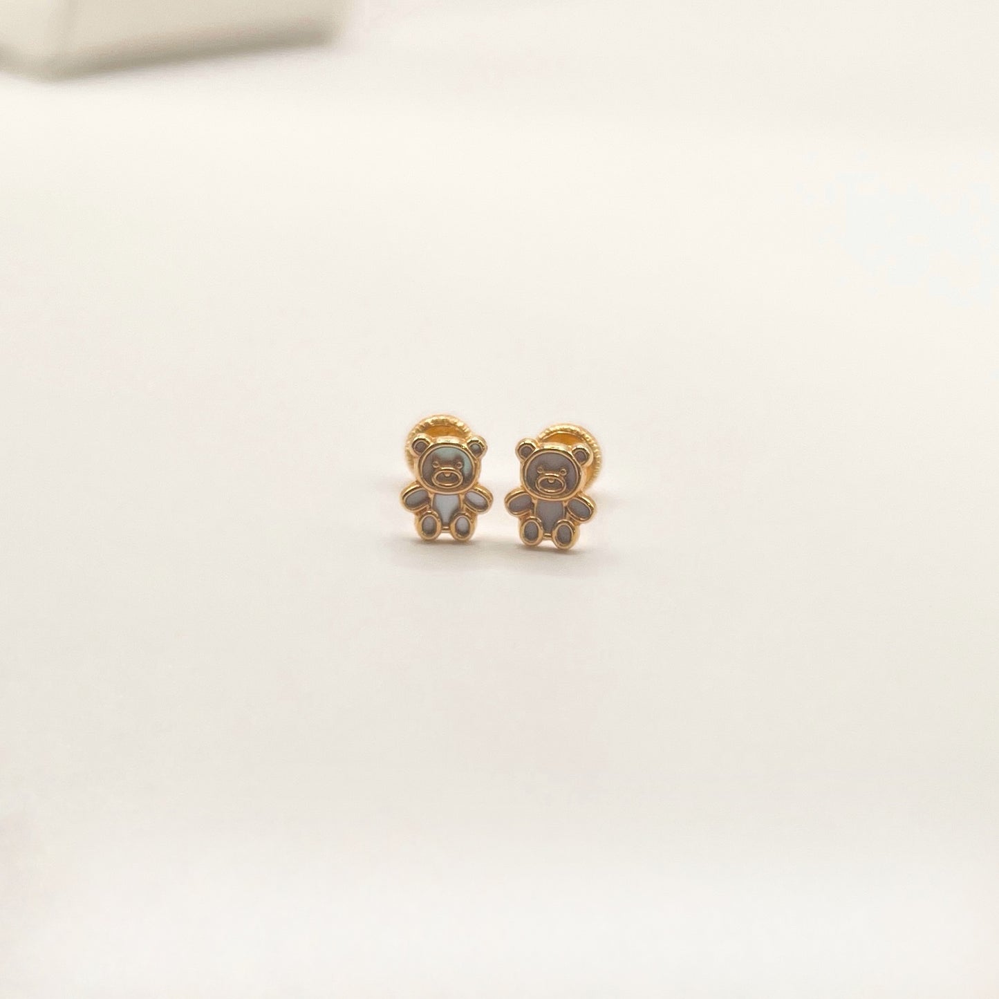 "Teddy" 18k Yellow Gold Studs