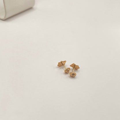 "Teddy" 18k Yellow Gold Studs