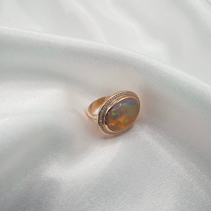 FLICA - Opalence East West Ring with Diamonds