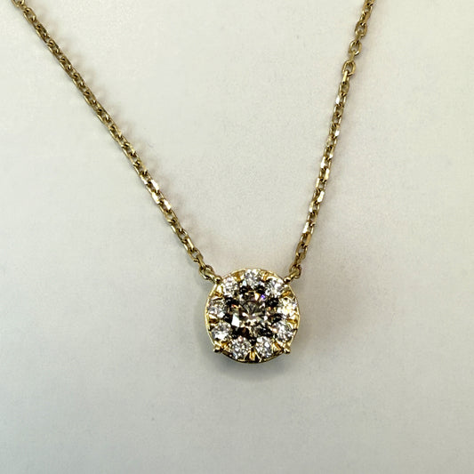 "Nara" 18k Yellow Gold and Diamond Necklace