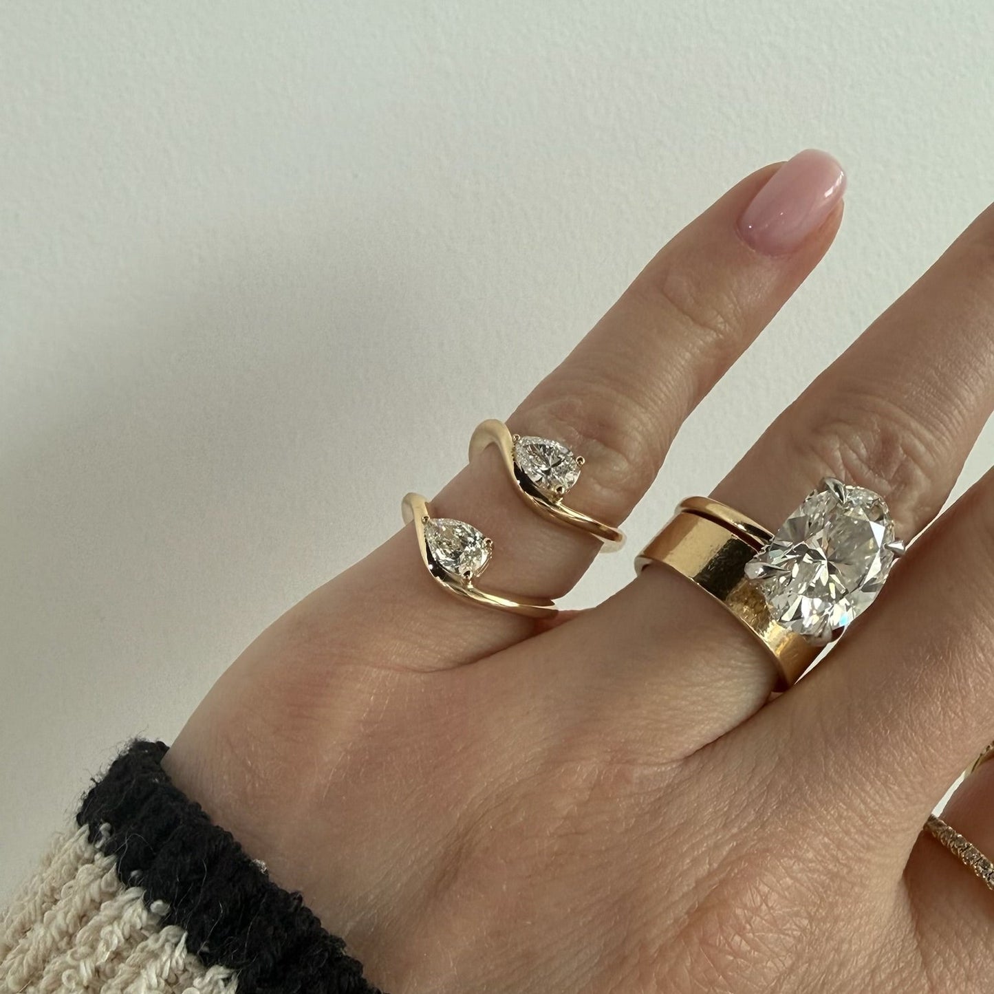 FLICA - Pear Lab Diamond 10K Gold Ring