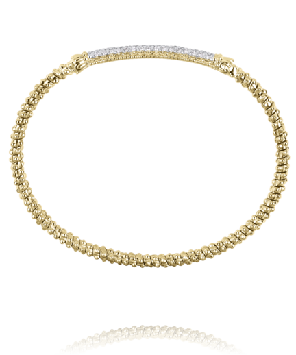 Vahan - 14K Yellow Gold Bracelet with Diamond Bar