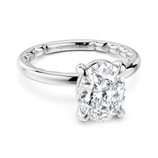 Noam Carver Luna Platinum Oval Engagement Ring - 1.8mm