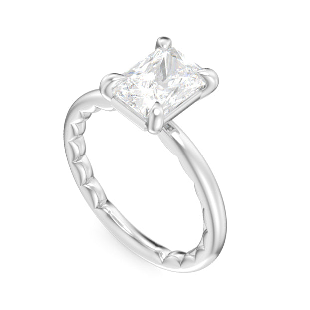 Luna Engagement Ring - 2.01ct Radiant Lab-Grown Diamond in Platinum