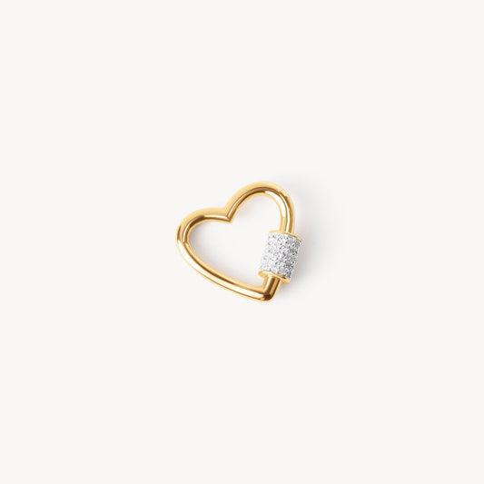 H&B Heart Carabiner Twist Link Charm Holder